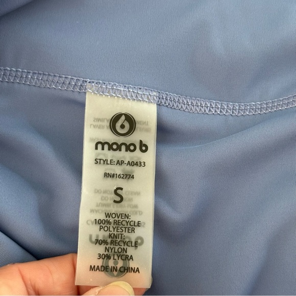Mono B Blue Active Skort with Built-In Shorts Size Small - Picture 3 of 10